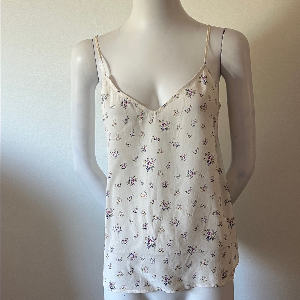 Equipment Ivory Silk Floral Camisole